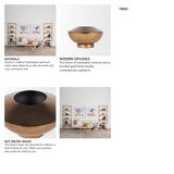 Quiana Medium Textured Gold Metal Vase from Mercana - Luna Furniture