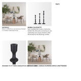 Paolo Matte Black Metal Candle Holder (Set of 3) from Mercana - Luna Furniture