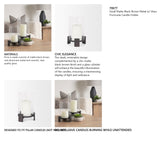 Price Small Matte Black-Brown Metal w/ Glass Hurricane Candle Holder from Mercana - Luna Furniture