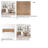 Darwin Light Brown Wooden 4 Door w/ 2 Shelves Sideboard from Mercana - Luna Furniture