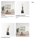 Raja Matte Black Metal w/ Wood Table Clock from Mercana - Luna Furniture