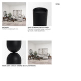 Qamra Medium Black Metal Pillar Candle Holder from Mercana - Luna Furniture