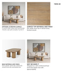 Tavi Rectangular Natural Brown w/ Column Legs Coffee Table from Mercana - Luna Furniture