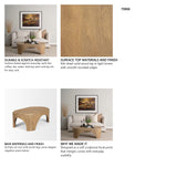 Shima Oval Light Brown Wood w/ Arched Legs Coffee Table from Mercana - Luna Furniture