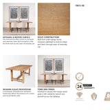 Suke Rectangular Natural Wood Trestle Dining Table from Mercana - Luna Furniture