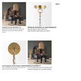 Thad 4-Light Natural Woven Rattan Foyer Chandelier from Mercana - Luna Furniture