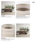 Twyla Tall Cream Glazed Ring Pot