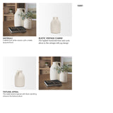 Tyrus Medium Textured Matte White w/ Speckling Ceramic Vase from Mercana - Luna Furniture