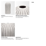 Ummi Tall Off White w/ Gray Antiquing Ceramic Vase from Mercana - Luna Furniture