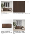 Swanson Dark Brown Wooden Scalloped Sideboard from Mercana - Luna Furniture