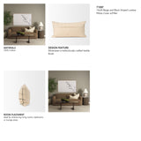 Jaela Beige and Black Striped Checkered Decorative Lumbar Pillow Cover from Mercana - Luna Furniture