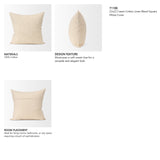 Jenner Cream Cotton-Linen Blend Decorative Square Pillow Cover from Mercana - Luna Furniture