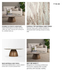 Allyson Round Brown Pedestal w/ Pink Marble Top Coffee Table from Mercana - Luna Furniture