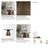 Jovani 48" Solid Dark Brown Mango Wood Round Dining Table from Mercana - Luna Furniture