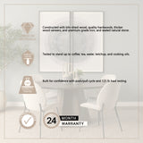 Jovani 60" Solid Dark Brown Mango Wood Round Dining Table from Mercana - Luna Furniture