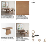 Jovani 94" Solid Light Brown Mango Wood Oval Dining Table from Mercana - Luna Furniture