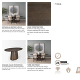 Jovani 94" Solid Dark Brown Mango Wood Oval Dining Table