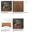 Jonan Medium Brown Wood w/ Dark Aged Brass 2 Door 3 Drawer Sideboard from Mercana - Luna Furniture