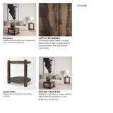 Jovia Brown Mango Wood W/ Cappuccino Marble Round Side Table from Mercana - Luna Furniture