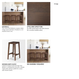 Colony Medium-Dark Brown Solid Wood Counter Stool from Mercana - Luna Furniture