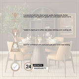 Allyson 54" Round Dark Brown w/ Cappuccino Marble Pedestal Dining Table
