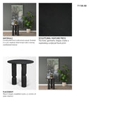 Sonel Matte Black Wood Pedestal Foyer Table from Mercana - Luna Furniture