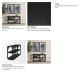 Bela Small Matte Black Arched Console Table from Mercana - Luna Furniture