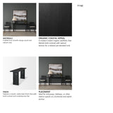 Grier 65" Black Wood w/ Black Cane Console Table