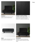 Grier 65" Black Solid Wood W/ Black Cane Media Console from Mercana - Luna Furniture