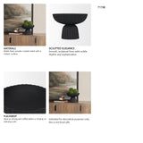 Ciaran Smooth Fluted Matte Black Metal Decorative Bowl from Mercana - Luna Furniture