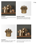 Deacon Small Antiqued Gold Metal Canister with Sculptural Handles from Mercana - Luna Furniture