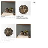 Imani Small Sculptural Textured Antiqued Gold Metal Decorative Orb Object from Mercana - Luna Furniture