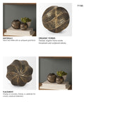 Imani Large Sculptural Textured Antiqued Gold Metal Decorative Orb Object from Mercana - Luna Furniture