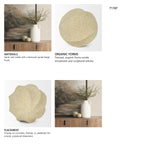 Imani Large Sculptural Textured Beige Metal Decorative Orb Object