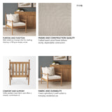 Danni Beige Fabric Beech Wood Framed Accent Lounge Chair from Mercana - Luna Furniture