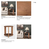 Hisako Mid Brown Open Round Accent Table from Mercana - Luna Furniture