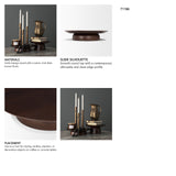 Sadira Large Mid-Dark Brown Solid Wood Round Riser from Mercana - Luna Furniture