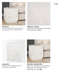 Matteo Solid White Marble Square Side Table from Mercana - Luna Furniture