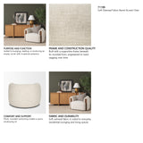 Kornelia Soft Oatmeal Fabric Barrel Accent Chair from Mercana - Luna Furniture