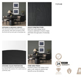 Atlas 42" Black Wood Stacked Pedestal Base Round Dining Table from Mercana - Luna Furniture