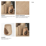 Cove Light Brown Sculptural Open Side Table from Mercana - Luna Furniture