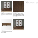 Belford 94" Dark Brown Oak Wood Media Console from Mercana - Luna Furniture