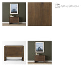 Belford 3-Drawer Dark Brown Oak Wood Closed Nightstand from Mercana - Luna Furniture