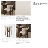 Soho Curved Open Back Cream Chenille Tripod Frame Dining Chair, Set of 2 from Mercana - Luna Furniture