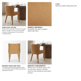 Nolan Slope Tan Leather Dining Chair, Set of 2 from Mercana - Luna Furniture