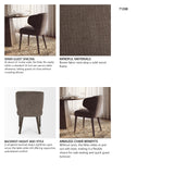 Niles Brown Fabric W/ Dark Brown Wooden Legs Wingback Dining Chair from Mercana - Luna Furniture