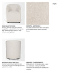 Sondra Cream Performance Fabric Upholstered Club Dining Chair from Mercana - Luna Furniture