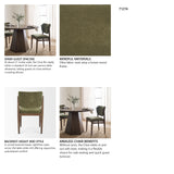 Cline Moss 008 Olive Fabric Upholstered and Brown Wood Dining Chair, Set of 2 from Mercana - Luna Furniture