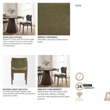 Cline Moss 008 Olive Fabric Upholstered and Brown Wood Dining Chair, Set of 2 from Mercana - Luna Furniture