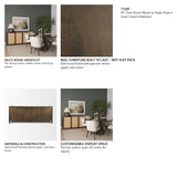 Bondi 85" Dark Brown Wood w/ Paper Rope 4 Door Closed Sideboard from Mercana - Luna Furniture